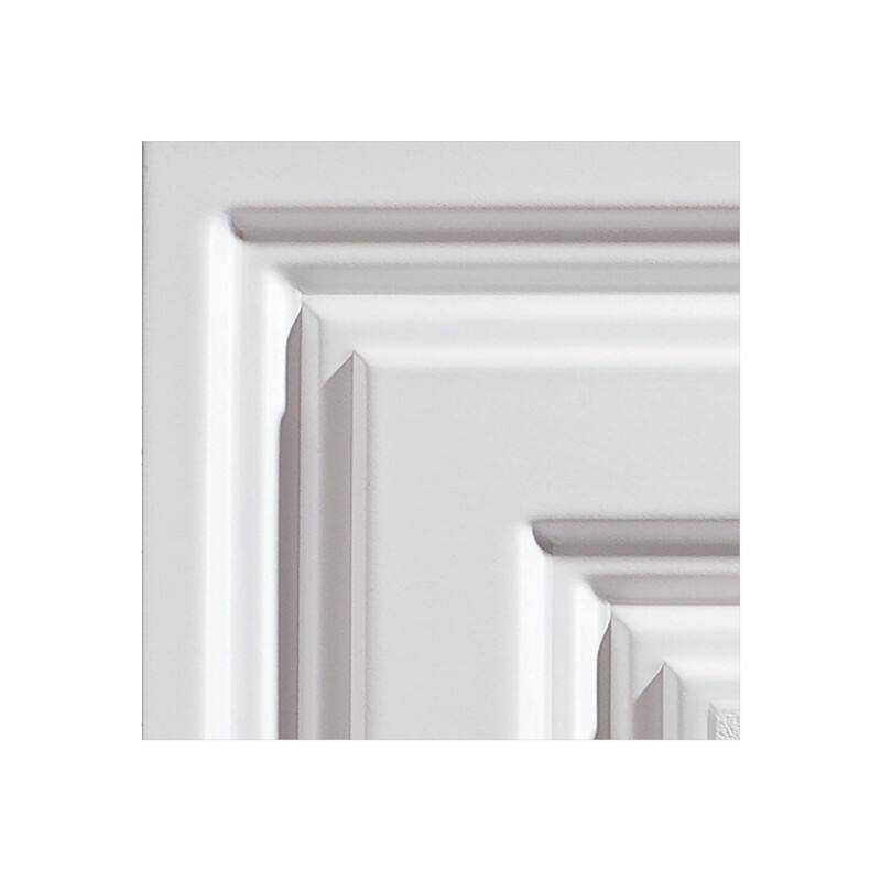 Genesis Icon Relief White 2 x 2 ft. Lay-in Ceiling Tile - 12in x 12in Sample
