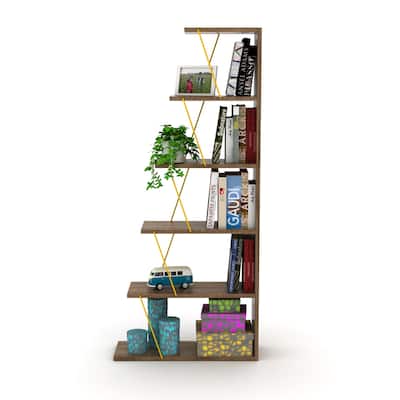Koola 57'' H x 25'' W Ladder Bookcase Open Shelves