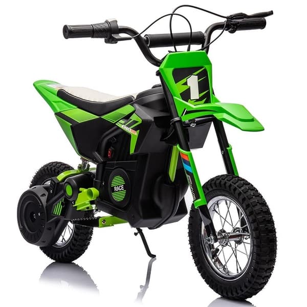 slide 2 of 21, 24V 7AH Electric Children's Motorcycle Green