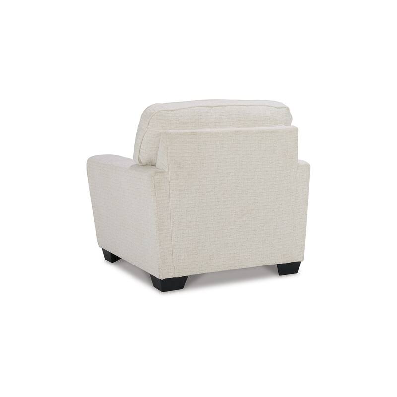 Caten 39 Inch Armchair, Transitional Polyester Upholstery, Snowy White