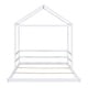preview thumbnail 6 of 14, Wooden Full Size House Kids Bed Frame with Guardrail, Safety Guaranteed, White