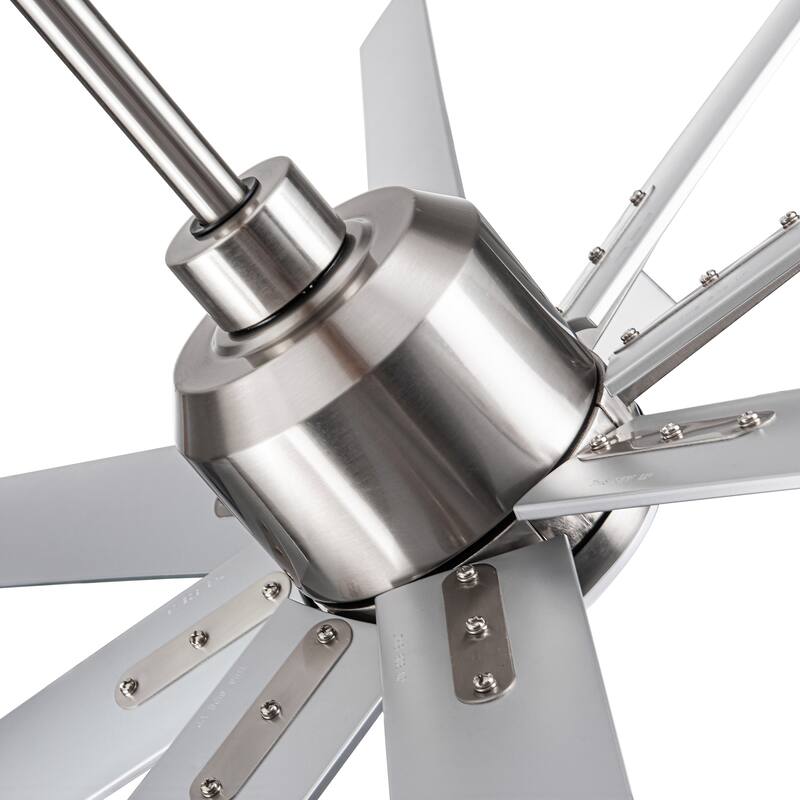 72 in. Integrated LED Indoor Brushed Nickel Smart Ceiling Fan with Remote and APP Control - 72 INCHES