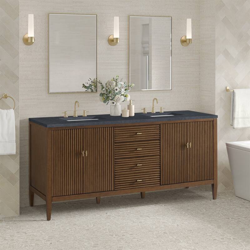 James Martin Vanities 485-V72-3CSP Myrrin 72" Double Basin Wood Vanity