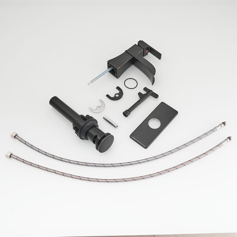 Topcraft Single Handle Waterfall Bathroom Faucet with Baseplate
