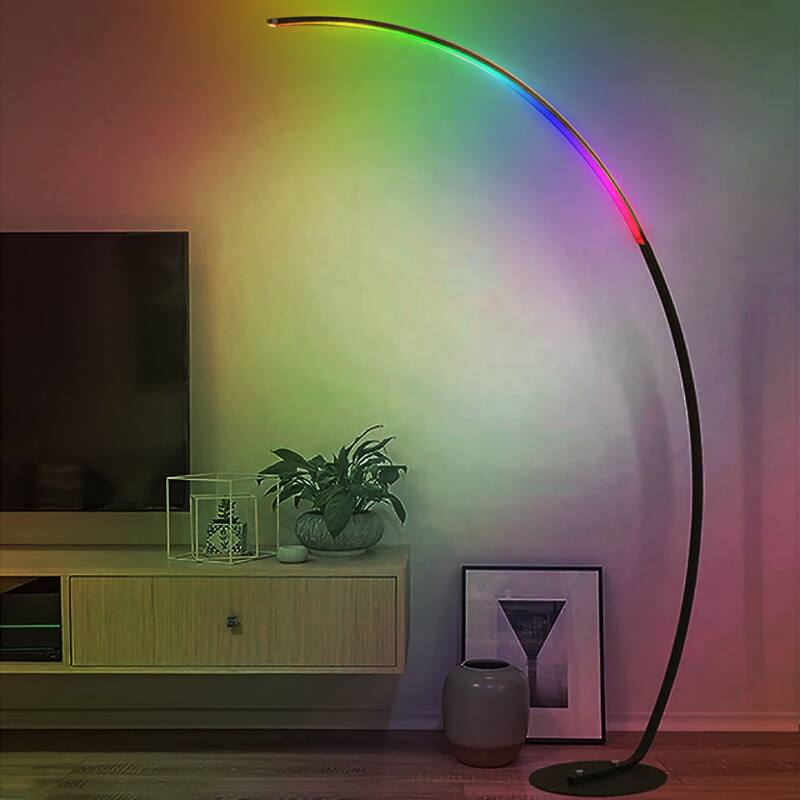 69" Curved LED Arched Floor Lamp - 67x13in