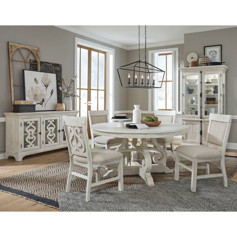 Magnussen Home Bronwyn Alabaster And Toasted Nutmeg 60" Round Dining Table - 60''W x 60''D x 30''H