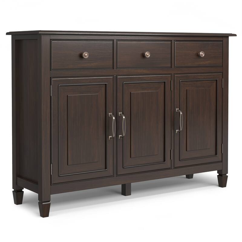 WYNDENHALL Hampshire SOLID WOOD 51" Wide Traditional Wide Entryway Storage Cabinet - 15 "d x 51" w x 36" h
