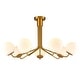 preview thumbnail 8 of 6, Tanaro Mid-Century Modern Gold Semi Flush Mount Globe Ceiling Light 5 & 7 Lights - Brass