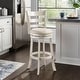 preview thumbnail 10 of 43, Verona Linen Ladder Back Swivel Bar Stool by iNSPIRE Q Classic