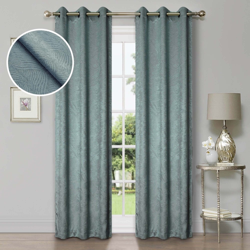 Superior Waverly Washable Room Darkening Curtains, Set of 2 Panels