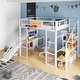 preview thumbnail 13 of 16, Multi-Functional Full Size Metal Loft Bed with Built-in Desk by Harper&Bright Designs