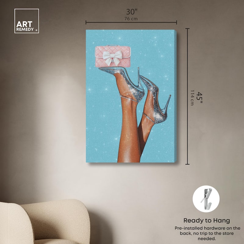 Clutch Purse on Display Canvas by Art Remedy, Gallery Wrapped