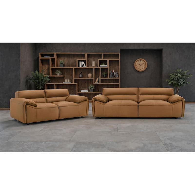 Buxton 2-piece Leather Upholstered Sofa Set