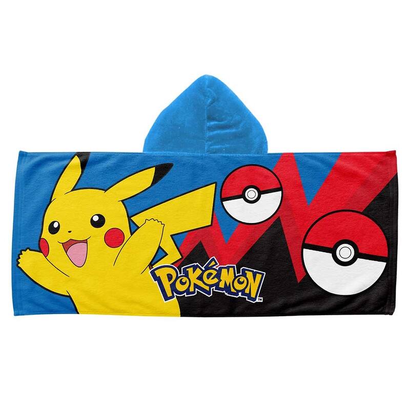 Pokemon Hooded Youth Beach Towel - 22×51 inches - Bounce And Bolt