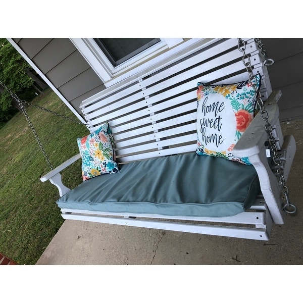 Outdoor 55" Tufted Bench Cushion Pad 55 x 18 Blue Collection For Patio Furniture 