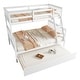 preview thumbnail 13 of 19, Twin Over Full Bunk Bed with Trundle, Bunk Bed with Ladder and Guardrails, Convertible to 2 Beds