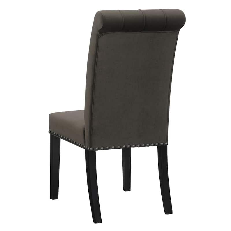 Nantucket Upholstered Tufted Side Chairs with Nailhead Trim (Set of 2)