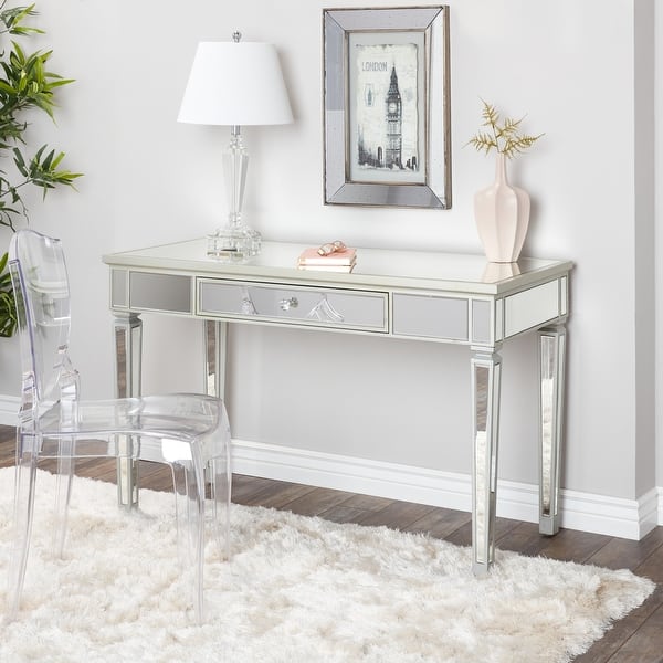 slide 2 of 9, Abbyson Omni Glam Mirrored Desk