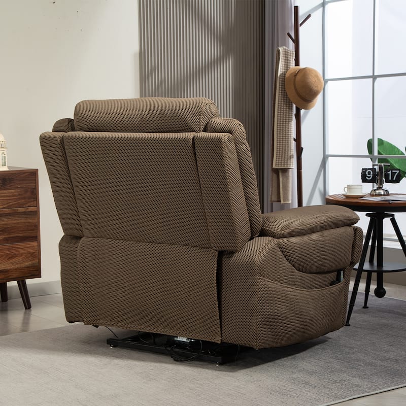Flagship Dual Motor 28" W Oversized Power Lift Recliner Chair
