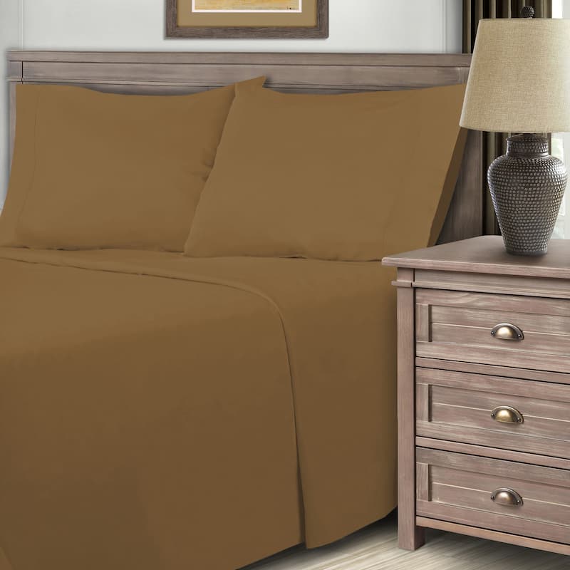 Superior 600 Thread Count Cotton Blend Sheet Set - Full - Taupe