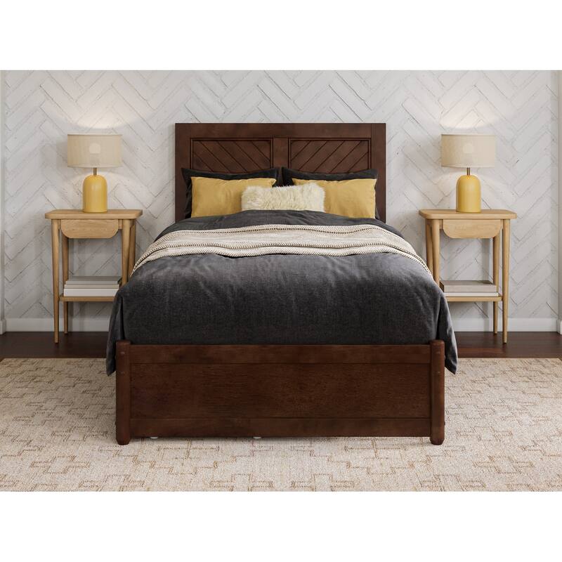 Clayton Platform Bed with Panel Footboard and Storage Drawers