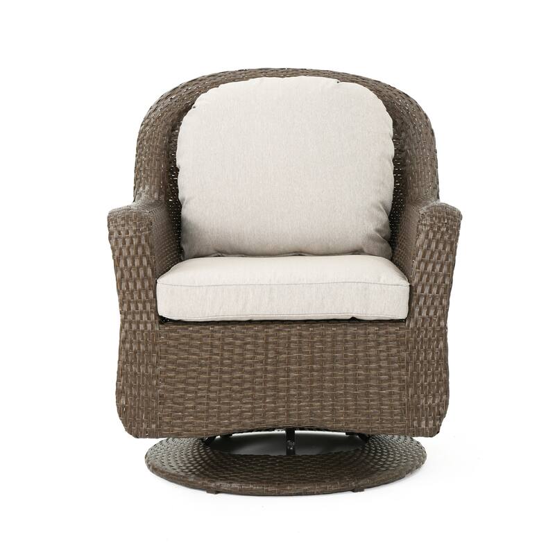 Liam Outdoor Wicker Club Chair (Set of 2) by Christopher Knight Home