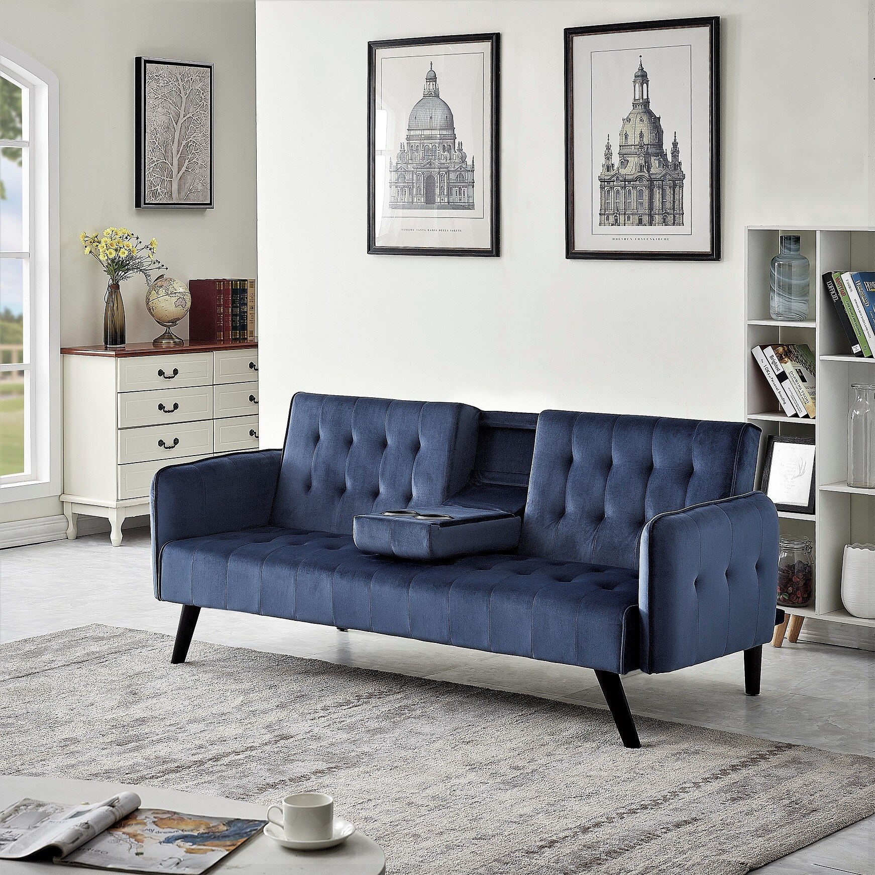 Black Container Furniture Direct Cricklade Convertible Sofa Bed