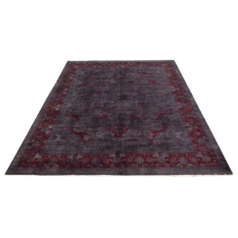 ECARPETGALLERY Hand-knotted Vibrance Grey Wool Rug - 9'0 x 12'0