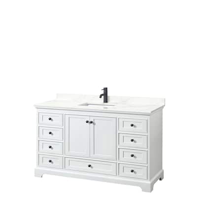 Deborah 60-inch Single Vanity, Quartz Top