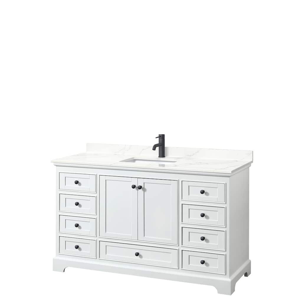 Deborah 60-inch Single Vanity, Quartz Top