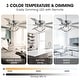 preview thumbnail 39 of 46, 52" Modern Chrome/ Black Indoor Ceiling Fan Light with Remote and 5 Resiversible Blades