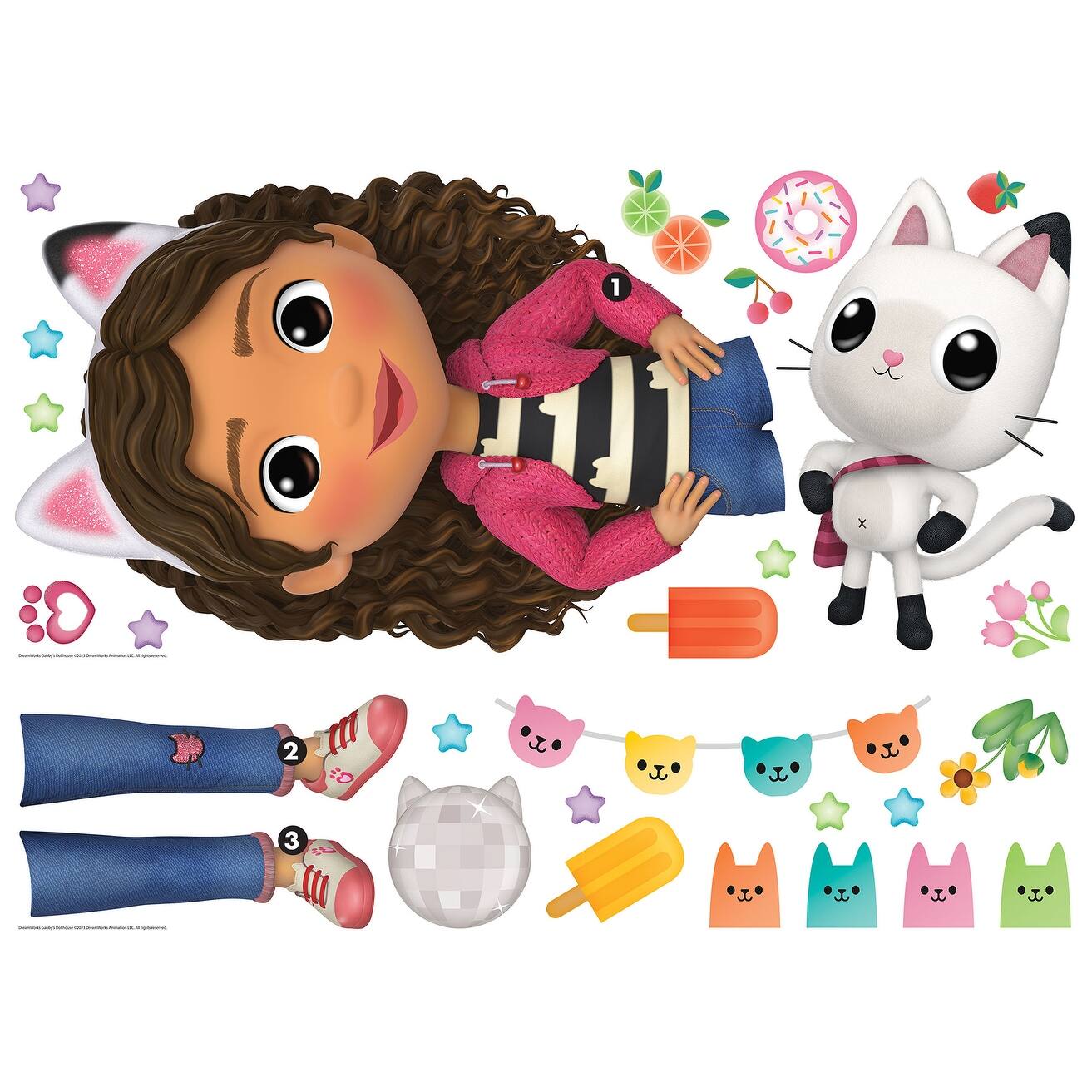 DreamWorks Gabby's Dollhouse Character Giant Wall Decals by RoomMates
