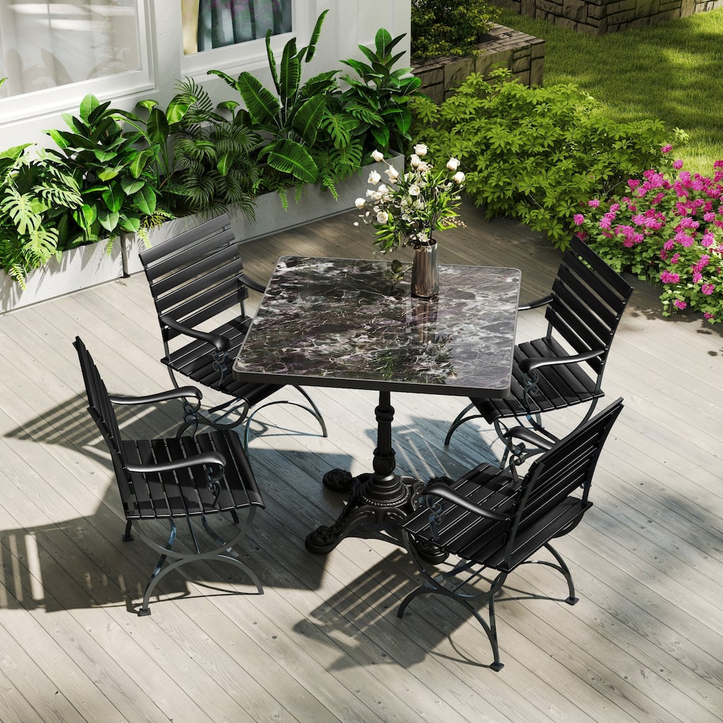 home depot small patio furnitures w umbrella on small patio PHI VILLA 7pc Dining Set with Umbrella, Swivel Wicker Chairs coated iron round patio table and bistro Small Home Depot Umbrella Tables