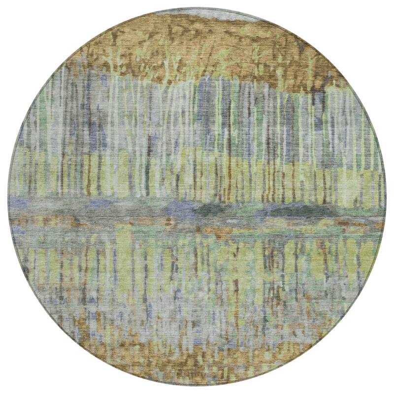 Machine Washable Indoor/ Outdoor Modern Ombre Chantille Rug