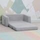 preview thumbnail 9 of 13, Delta Children Cozee Flip-Out Sherpa 2-in-1 Convertible Sofa to Lounger for Kids Grey