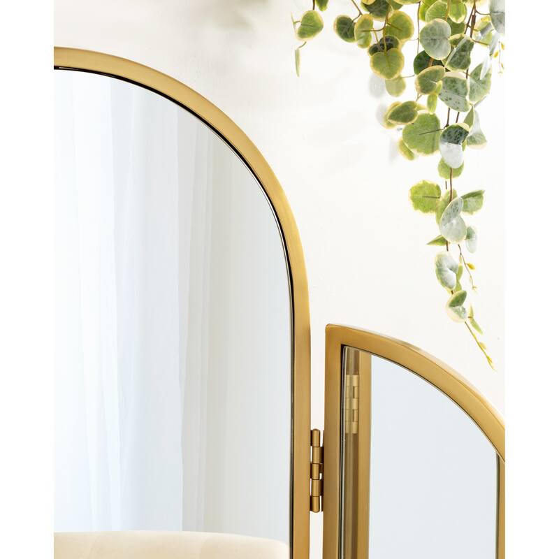 Kate and Laurel Amoli Tri-Fold Arch Mirror - 28x28