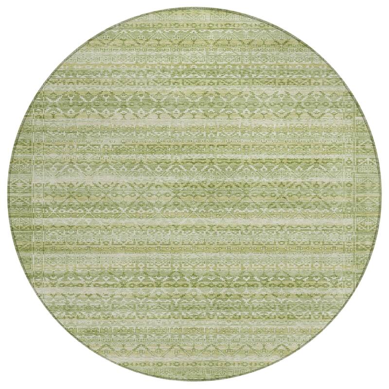HomeRoots Striped Transitional Rectangle Outdoor Rug