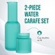 preview thumbnail 2 of 13, American Atelier Bedside Water Set Ribbed Carafe with Tumbler Glass - 30 oz.