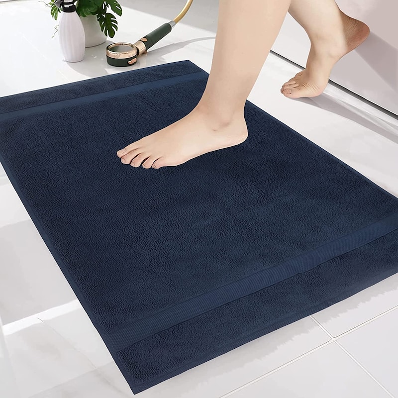 GOTS Certified Organic Cotton Feather Touch Quick Dry 900 GSM Bath Mat, 20"X33"