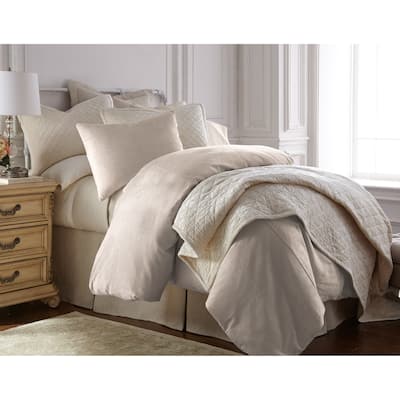 Lia Rayon Velvet Duvet Cover, Oyster