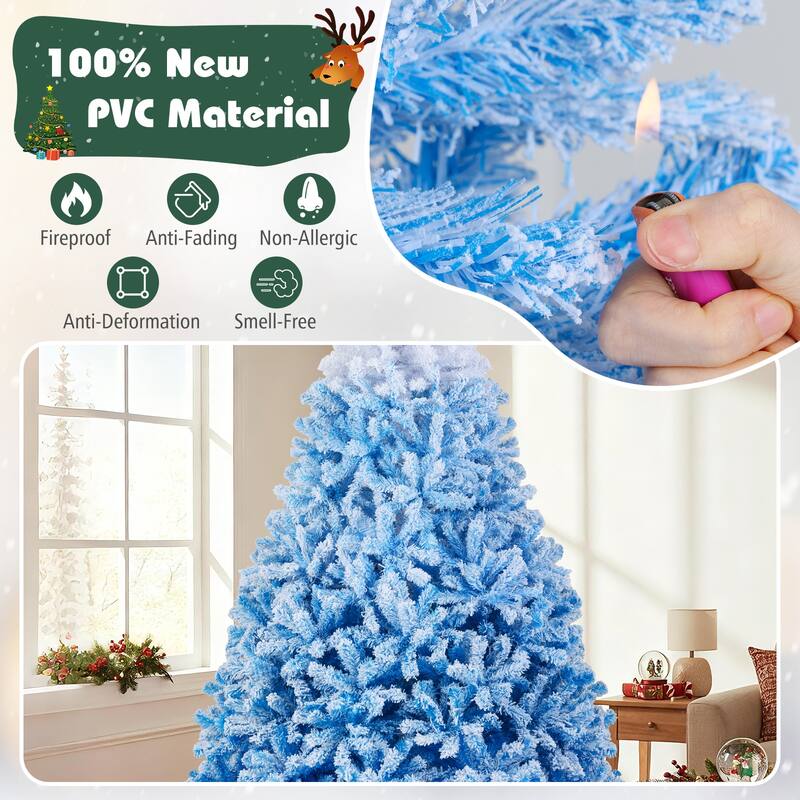 Costway 5/6/7/8 FT Artificial Christmas Tree with 180/250/350/470 Warm - See Details