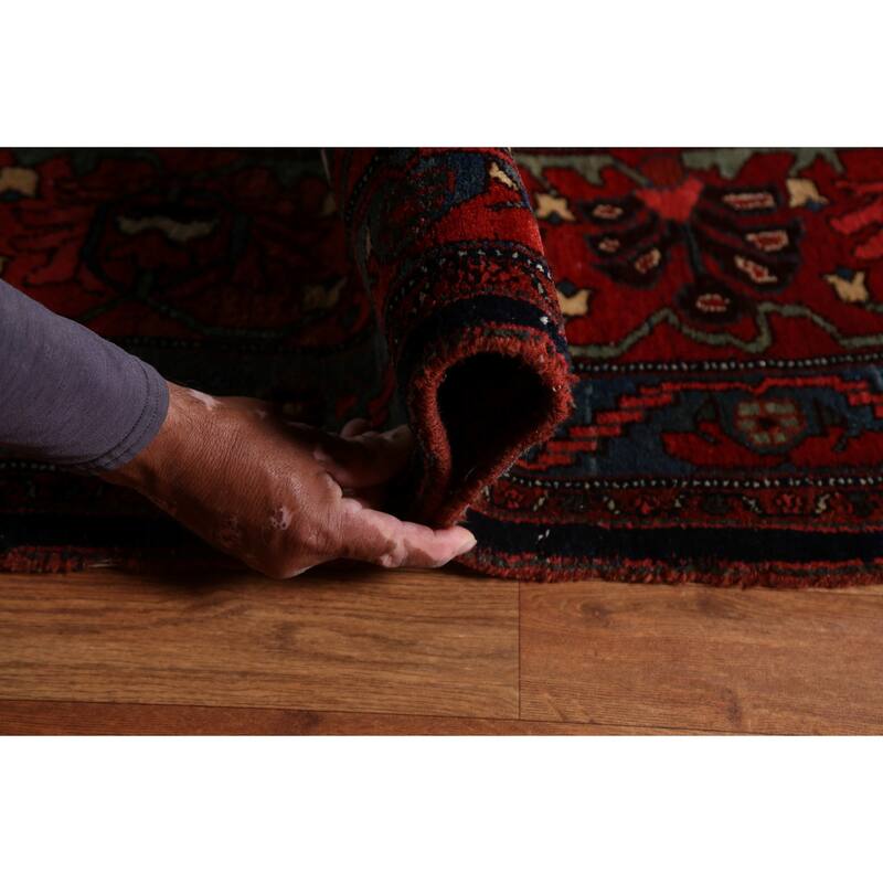 Pre-1900 Antique Bidjar Halvaei Persian Area Rug Handmade Wool Carpet - 12'2" x 19'9"