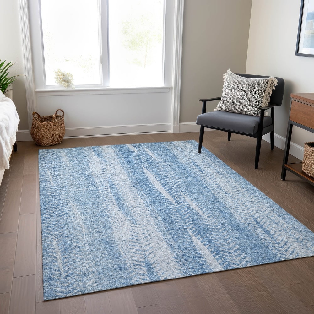 Machine Washable Indoor/ Outdoor Chantille Modern Imprints Rug