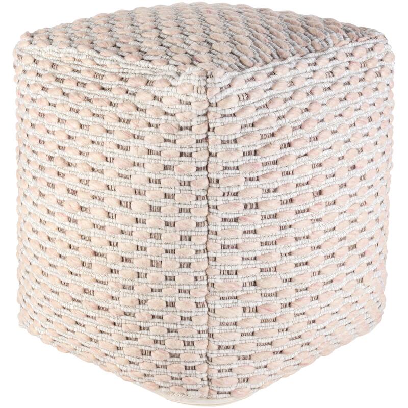 Artistic Weavers Belknap Textured Wool Global 18-inch Pouf