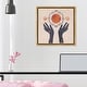 preview thumbnail 42 of 62, Alchemy, Boho Sun and Moons Modern Blue Canvas Wall Art Print for Bedroom