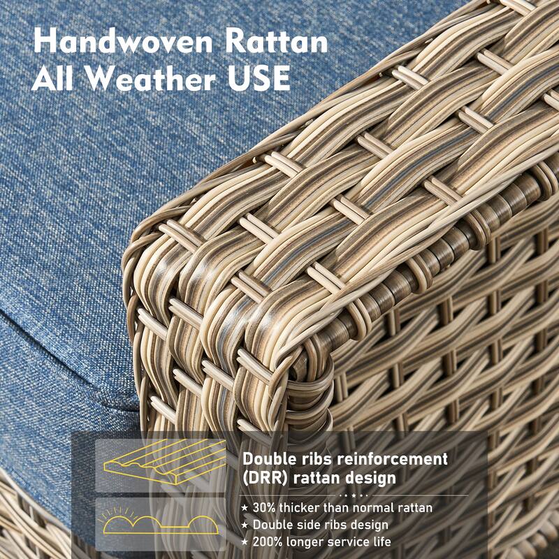 XIZZI 2-Piece Outdoor Furniture Patio Wicker Chairs Set