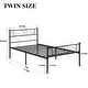 preview thumbnail 9 of 19, VECELO Kids Bed Frame Set of 2, Metal Twin Size Bed Frame with Headboard