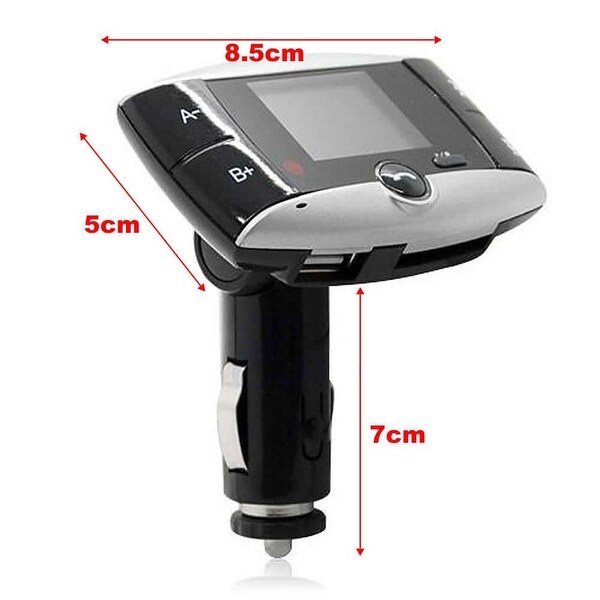 Universal Wireless Bluetooth LCD FM Transmitter Car Kit SD MP3 Dual USB Charger