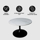 preview thumbnail 22 of 27, Verve Series 27" Round Coffee Table with Sintered Stone Tabletop and Black Steel Base for Living Room, Bedroom, or Apartment