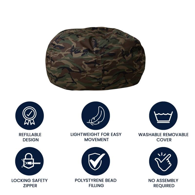 Oversized Refillable Bean Bag Chair for Kids and Adults